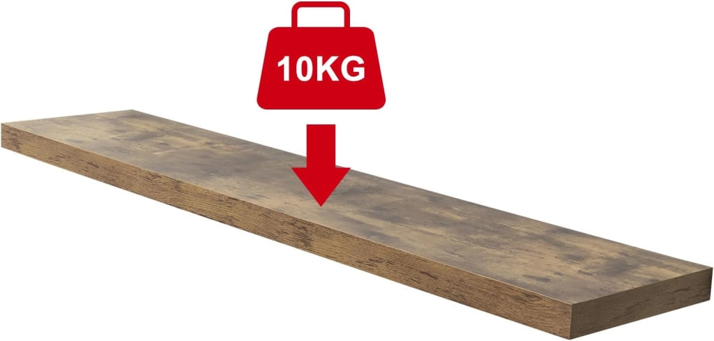 Mensola da Parete, Mensola da Muro, Legno MDF, Set di 3, per Cucina, Bagno, Soggiorno, ECC
