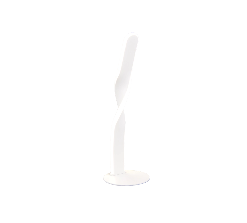 Lampada da tavolo LED, metallo, bianco, H 41 cm, Ginko