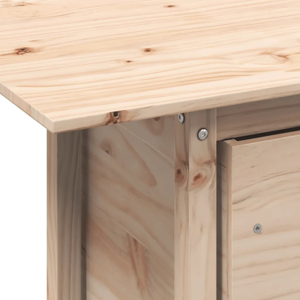 Tavolino da Giardino-Tavolo da Esterno 100x50x75 cm in Legno Massello di Pino