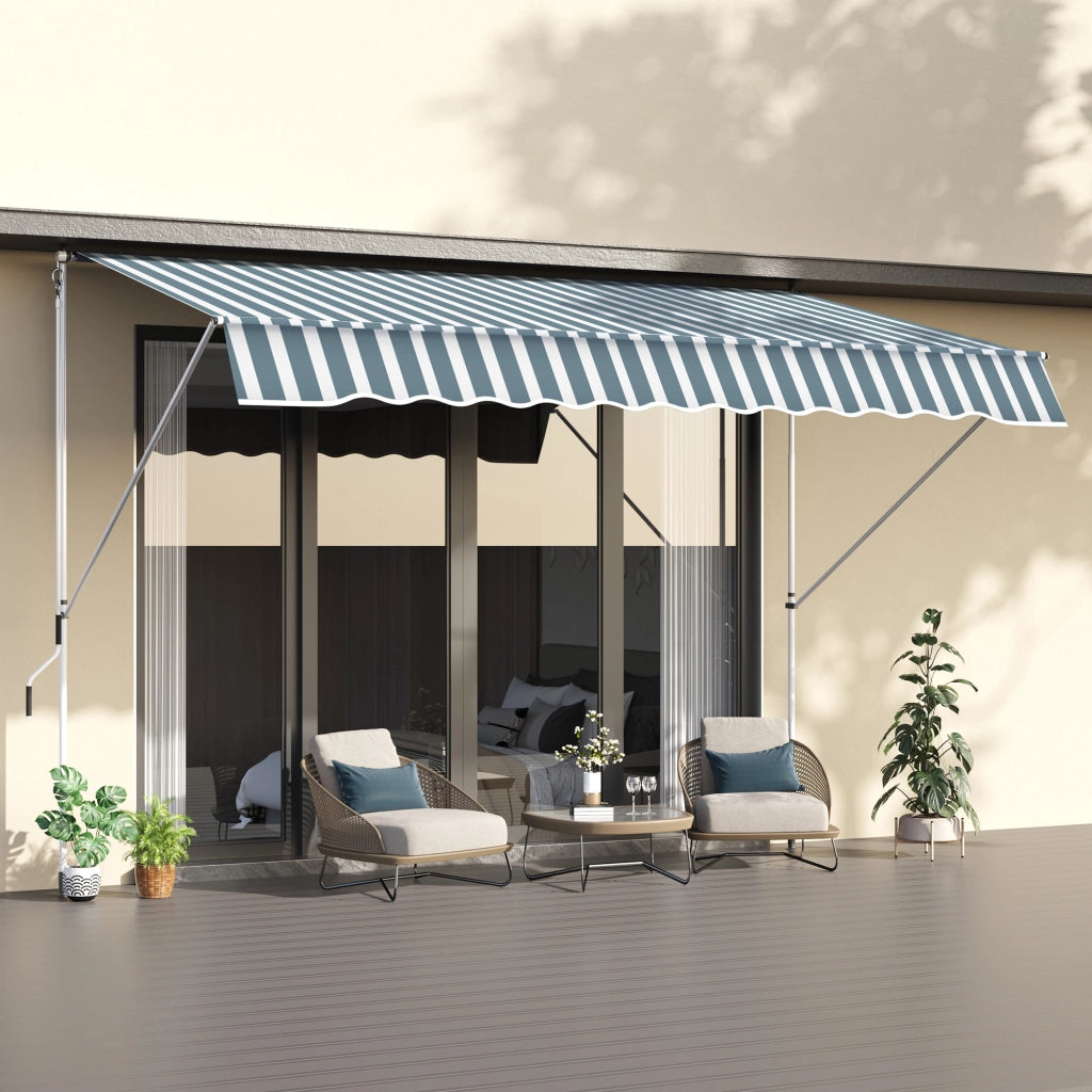 Tenda da sole a scomparsa telescopica ¨C zephmum ¨C 3x1.5m regolabile in altezza e inclinazione