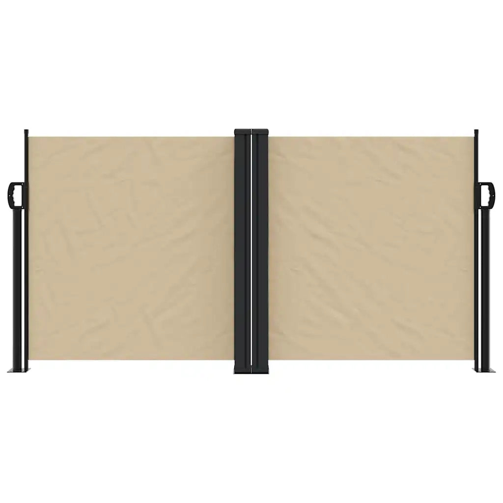Tenda da Sole Laterale Retrattile Beige 120x1000 cm