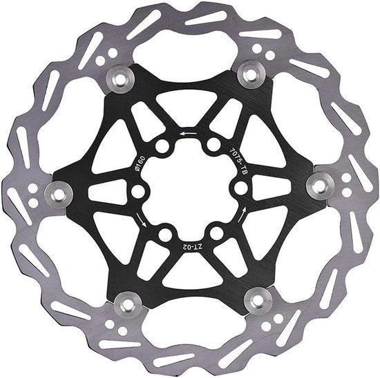 Dischi freno flottanti 160mm per mountain bike a 6 raggi - Alta dissipazione di calore e prestazioni frenanti, Adatto per parti di ricambio e sistemi frenanti