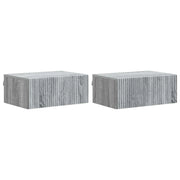Mobiletto da notte a muro 2 pcs Grigio Sonoma 49 x 34,5 x 20 cm 898458