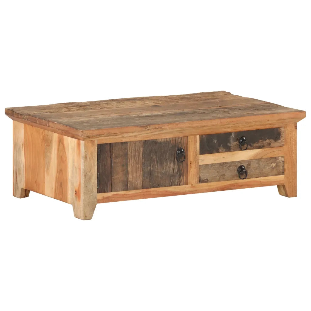 Tavolino da CaffÃ¨ 90x50x35 cm in Legno Massello di Recupero cod mxl 25190