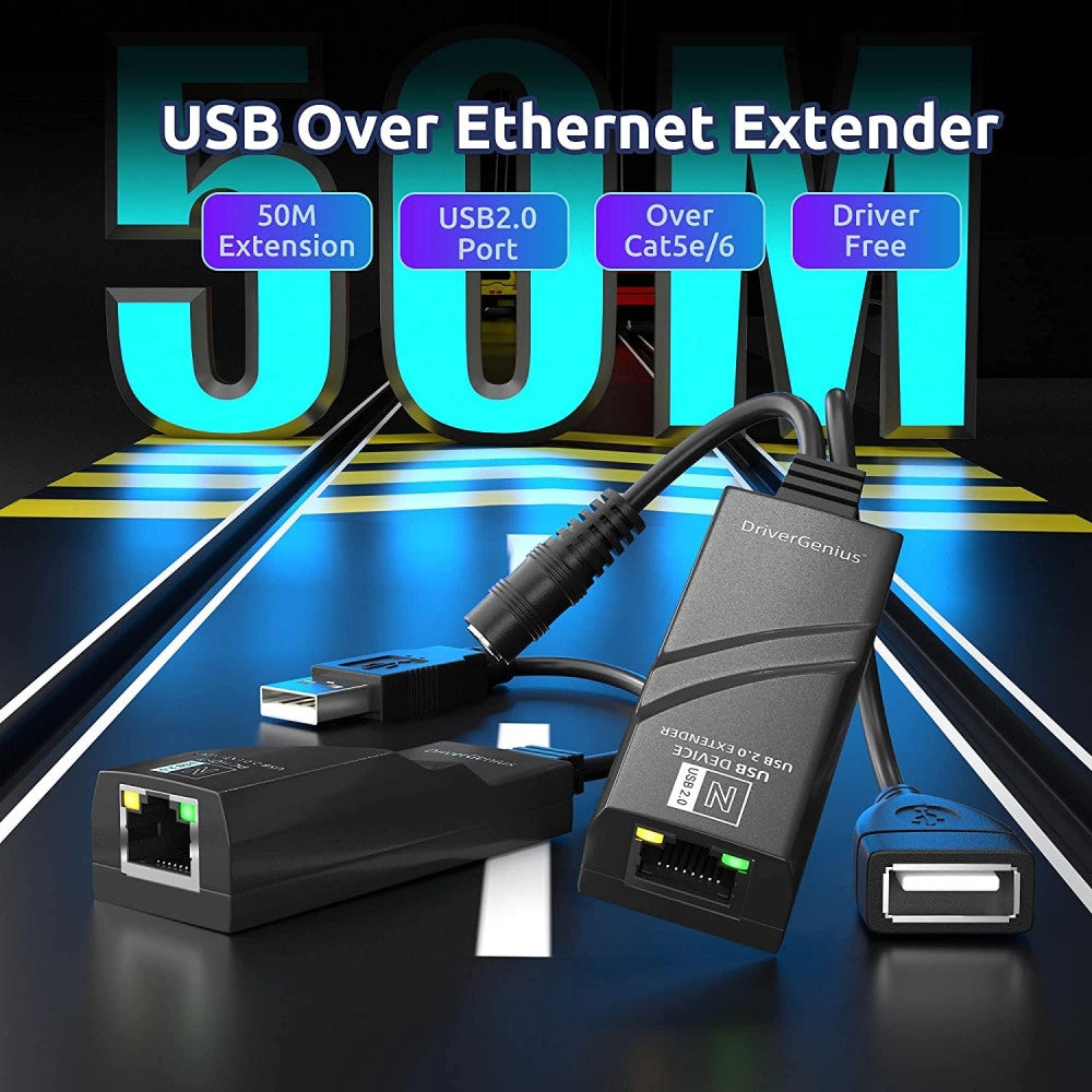 Trade Shop - Usb 2.0 Extender Rj45 2 Posizioni Estensione Fino A 100m Velocità 480mbps Q-u102 -