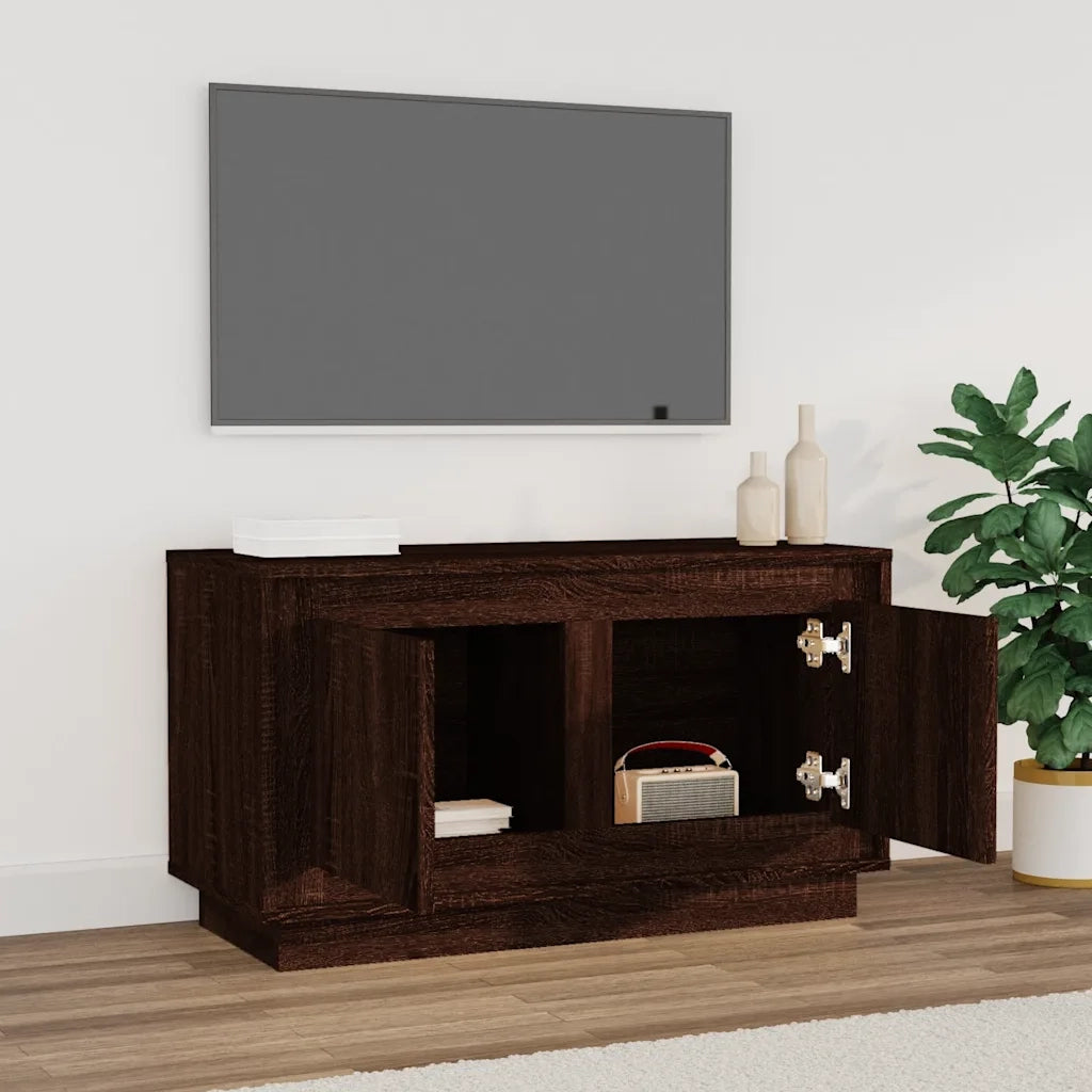 Mobile Porta TV-Mobile per TV-Credenza TV Rovere Marrone 80x35x45 cm in Legno Multistrato
