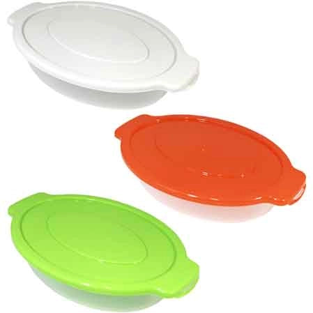 KIT CONTENITORI OVALI 'BIG' 1,15 lt - 22x16 cm - Confezione 3 pezzi