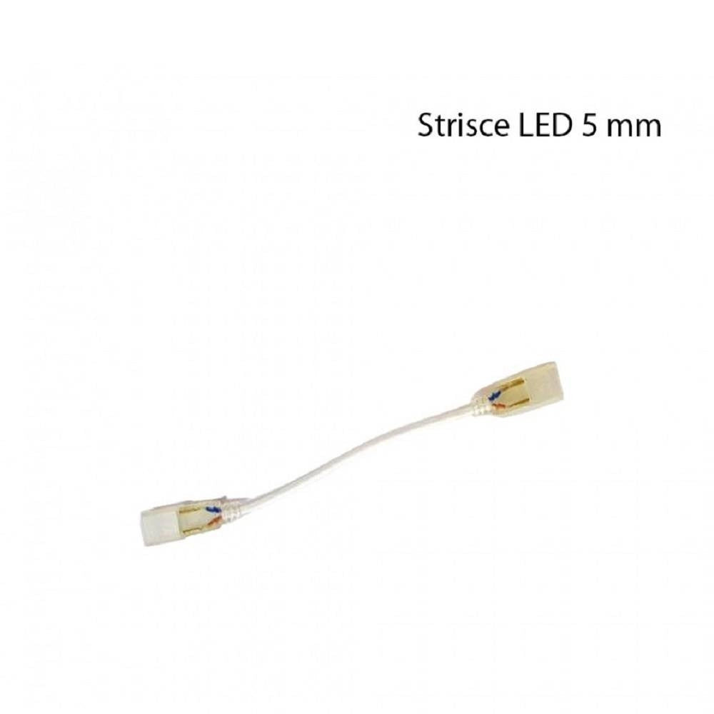 Trade Shop - 20 Pz Connettore Flessibile Per Strisce Led Da 5 Mm 220v Strip Led 220l-5mm -