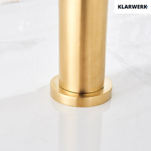 Julia | Rubinetto da bagno alto Hotel Gastro Gold spazzolato |Rubinetto premium in acciaio inossidabile per lavelli alti |Rubinetto ad alta pressione