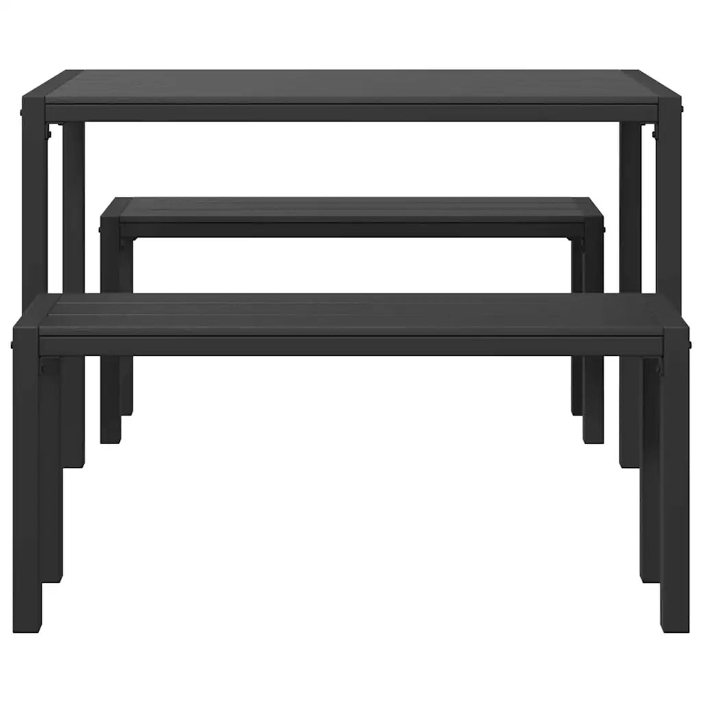 Set da Pranzo per Giardino 3 pz | Set Salotto da Giardino Antracite Acciaio
