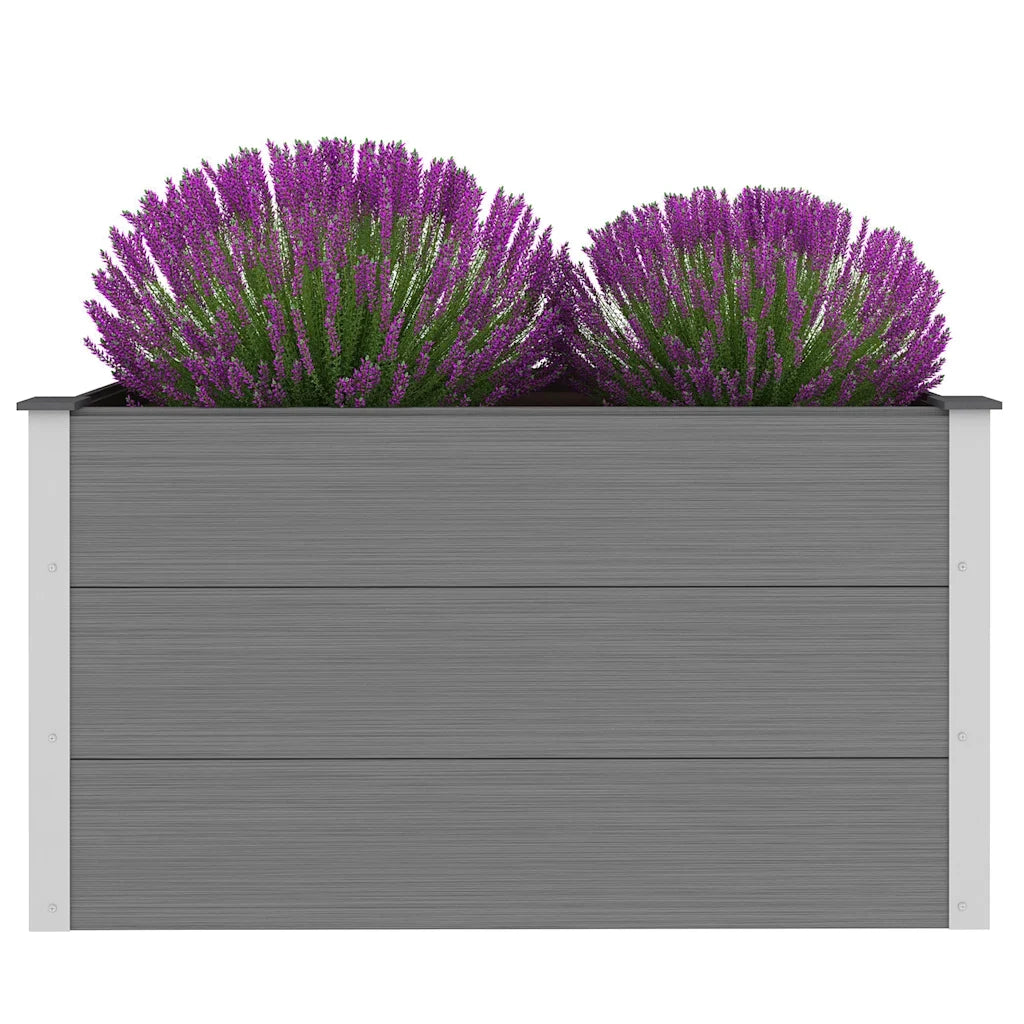 Letto Rialzato da Giardino in WPC 100x50x54 cm Grigio cod mxl 67302