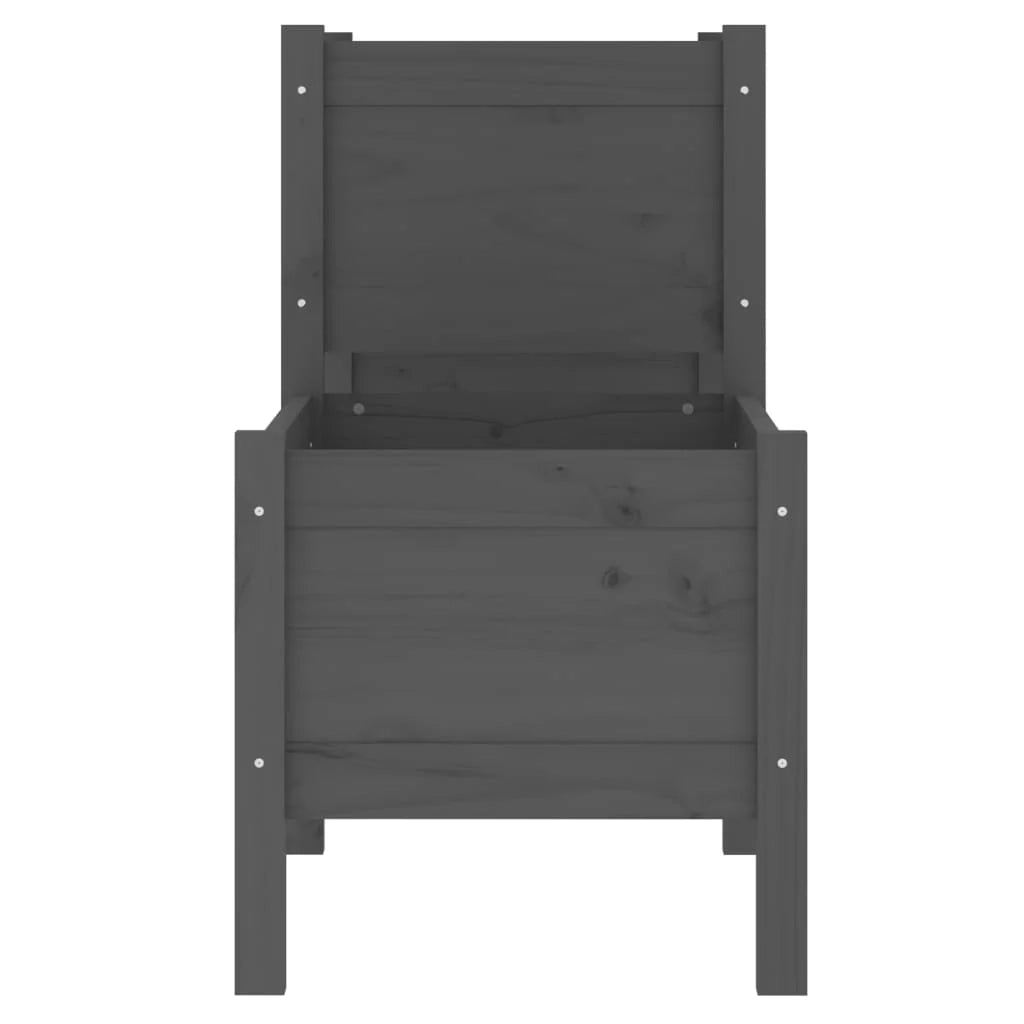 Fioriera rialzata per piante e fiori terrazza giardino 245,5 x 44 x 75 cm legno massello di pino grigio 02_0037477