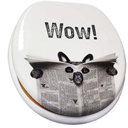Trade Shop - Copriwater Universale Cagnolino Nero Giornale  69004 Tazza Bagno Wc Water -        3,5