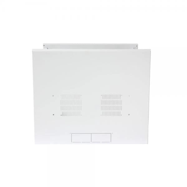 Armadio Rack 19'' a muro 16U sezione unica P.600mm Porta Grigliata Bianco