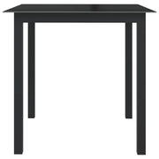 Tavolo da Giardino | Tavolino da esterno Nero 80x80x74 cm in Alluminio e Vetro
