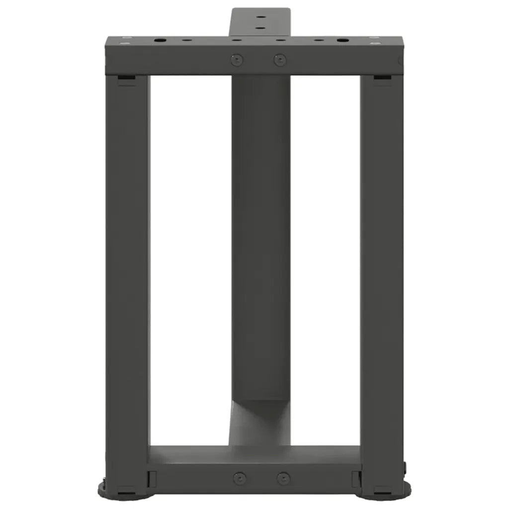 Gambe per Tavolino da Caffè a Forma di T 2 pz Antracite 28x25x(42-43) cm Acciaio 4013022