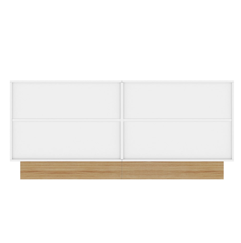 Sideboard moderno bianco con struttura a U, 4 ante con ampi scomparti 160x75x38 cm