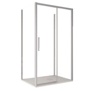Box doccia tre lati scorrevole cristallo 6mm h195 lagoa-trio, misura 70x110x70