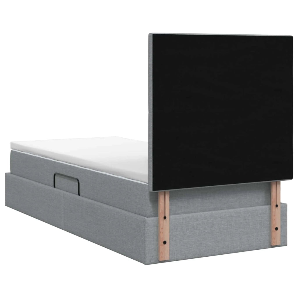 Letto con contenitore e materasso Grigio Chiaro 90 x 200 cm 3459540