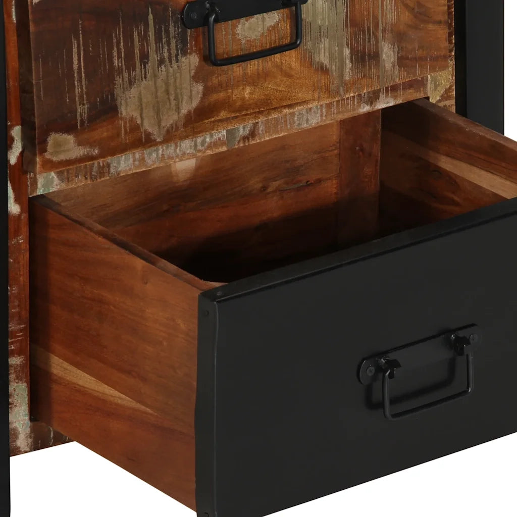 Mobiletto con cassetti multicolore 50x35x70 cm in legno massello di recupero 4013584