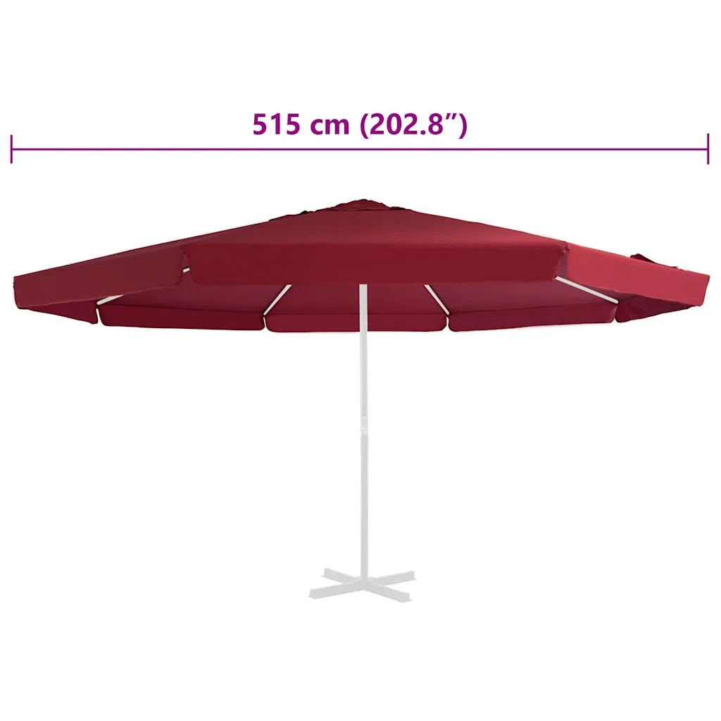 Telo di Ricambio per Tenda da Sole Rosso Bordò 515 cm 312542