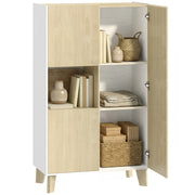 Credenza Bianca e Legno con 6 Ante ¨C Zephmum ¨C Bianco e Legno