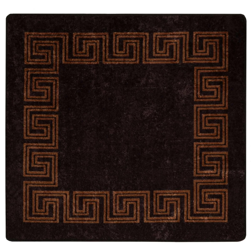 Runner Tappeto MARSA Nero 100 x 100 cm Poliestere e PVC