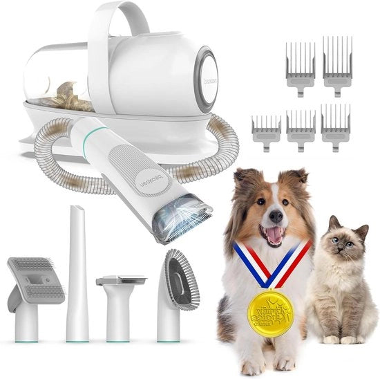 Kit di cura per peli per animali domestici - rasoiatore per cani e gatti con spazzole per cani e 5 altri strumenti di cura