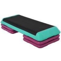 Stepper per Aerobica Antiscivolo e Regolabile su 3 Livelli, in Plastica e PP, 110x40x20 cm, Multicolore