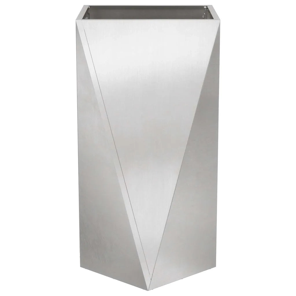 Fioriera-Vaso-Contenitore per Piante Argento 40 x 40 x 75 cm Acciaio inossidabile