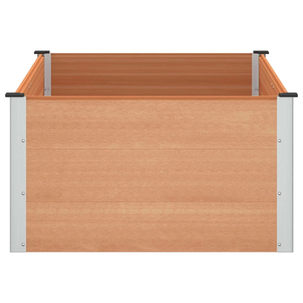 Letto rialzato da giardino Marrone 150 x 100 x 54 cm alluminio 42039002