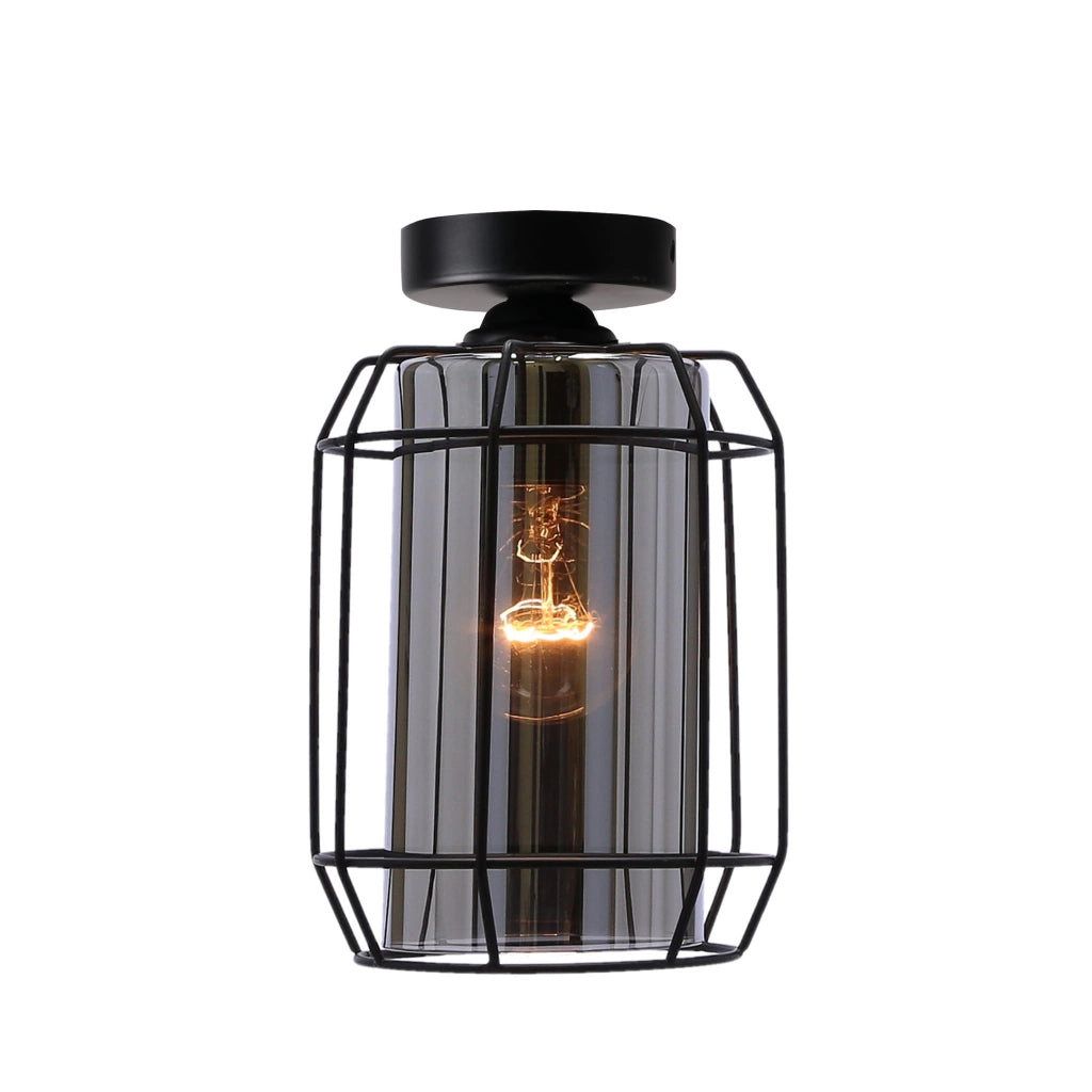 Plafoniera Candellux Jonera nera metallo E27 40W 23cm