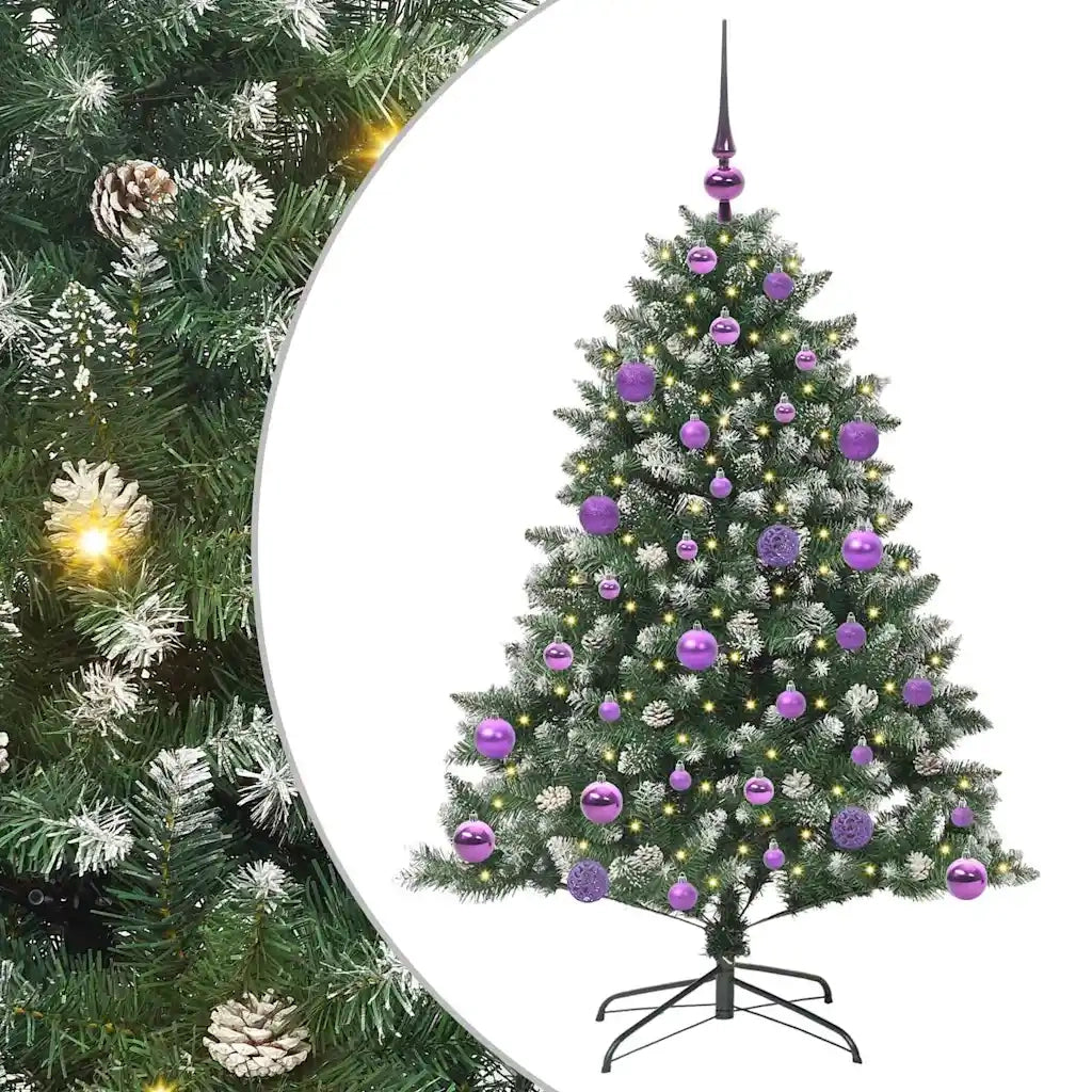 Albero di Natale artificiale con 150 LED Verde 120 cm 3395215