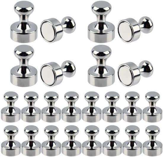 Magnetici N52 Extra Forti con Scatola, 24 MAGNETI 12x16mm Magnetici Bordi, Magneti Forti per Magnetici Bordi Magnetici Neodymium Extra Forti Magnetici Neodymium per Pegboard, Frigorifero, Magnetici a Cilindro, Magnetici per Nodi di Musica