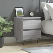 Comodino Grigio Sonoma 40x35x50 cm in Legno Multistratocod mxl 129357