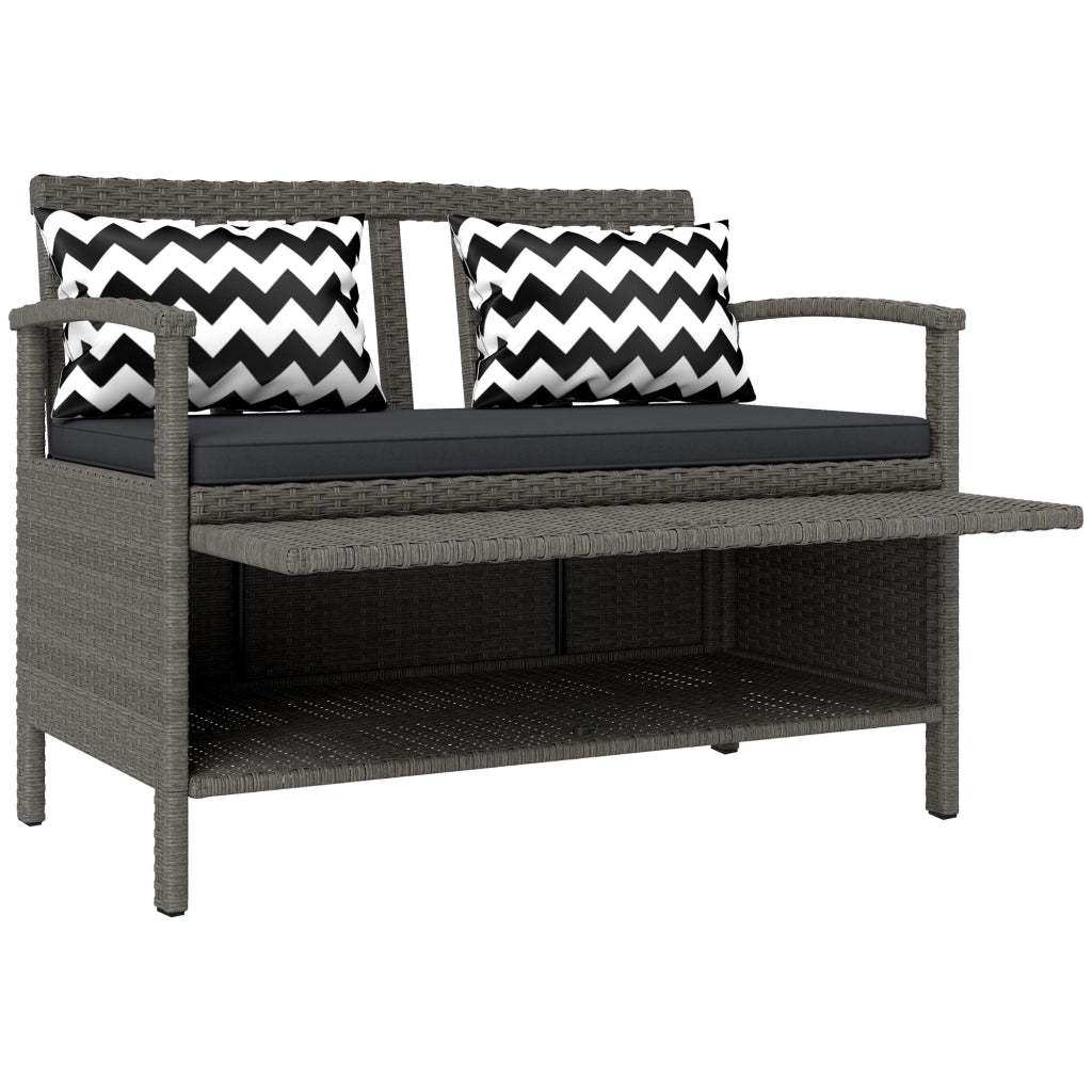Banc da giardino con seduta e contenitore 2 posti ¨C Minimal ¨C 112x62x82 cm grigio