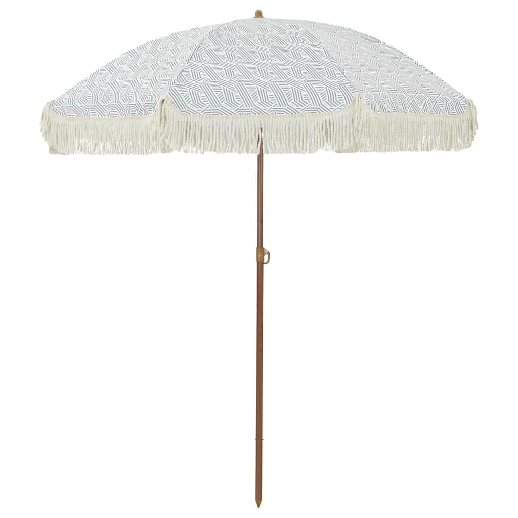 Ombrellone da spiaggia leggero portatile e inclinabile 160 x 160 x 196 cm in poliestere grigio 02_0058872