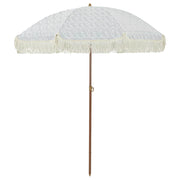 Ombrellone da spiaggia leggero portatile e inclinabile 160 x 160 x 196 cm in poliestere grigio 02_0058872