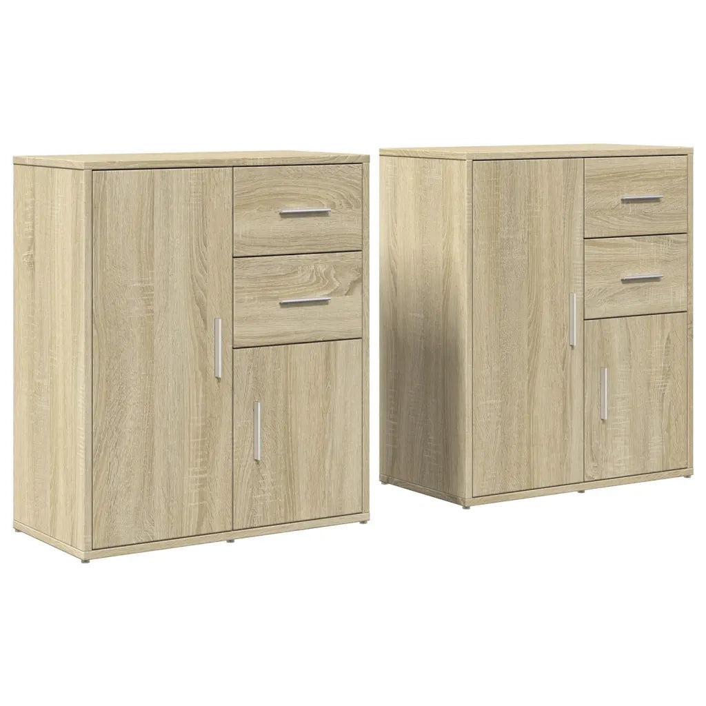 Credenze 2 pz Rovere Sonoma 60x31x70 cm in Legno Multistrato 3276562