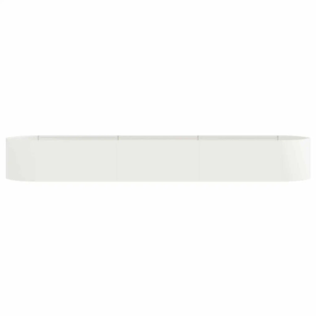 Letto rialzato da giardino Bianco 300 x 40 x 40 cm Acciaio 8011727