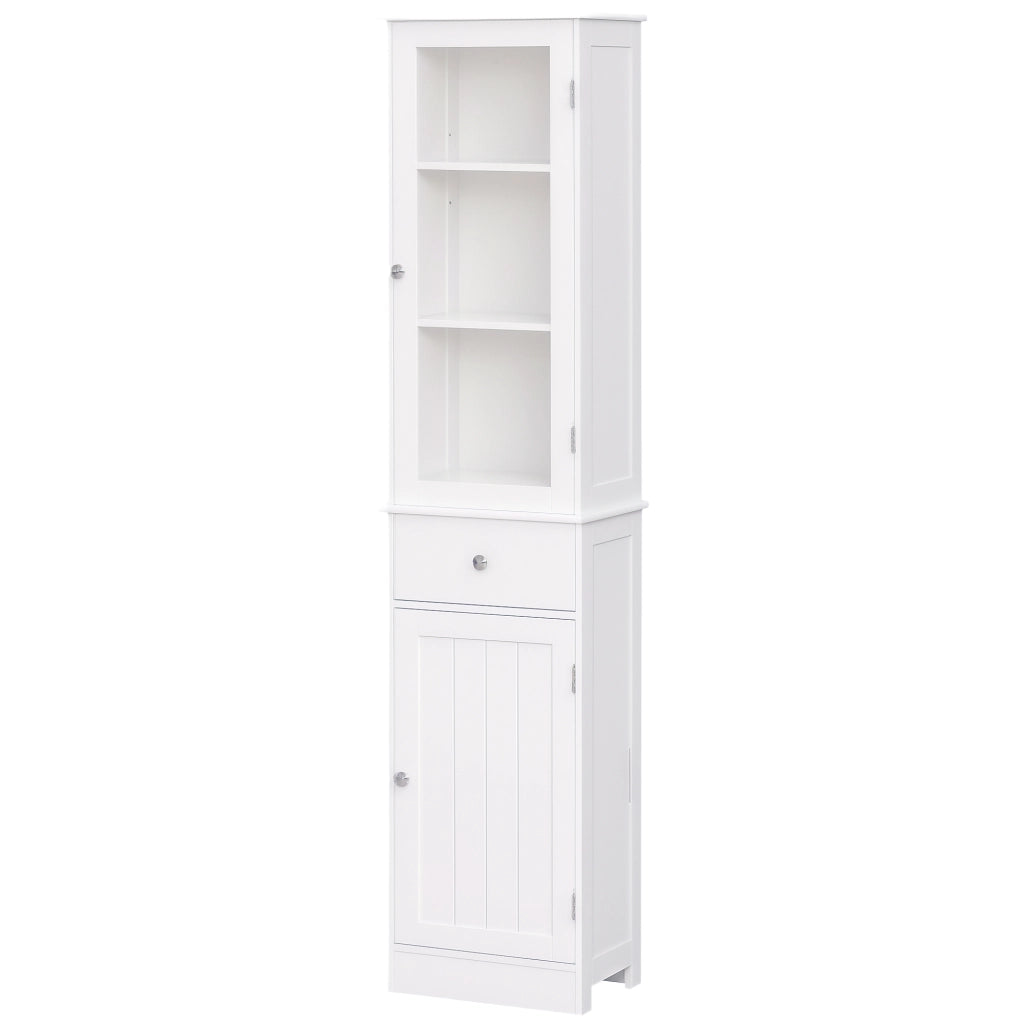 Armadio da Bagno Alto ¨C zephmum ¨C Bianco 40x27x171,5 cm