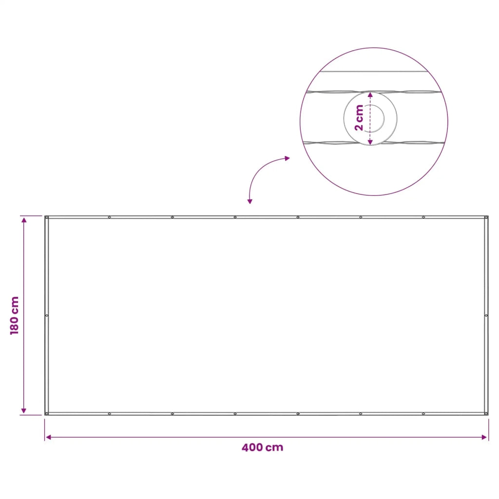 Schermo di Privacy per Balcone 180 x 400 cm 42036456