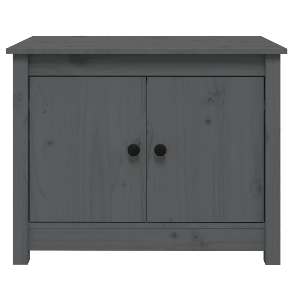Tavolino da Salotto Grigio 71x49x55 cm Legno Massello di Pino cod mxl 26970