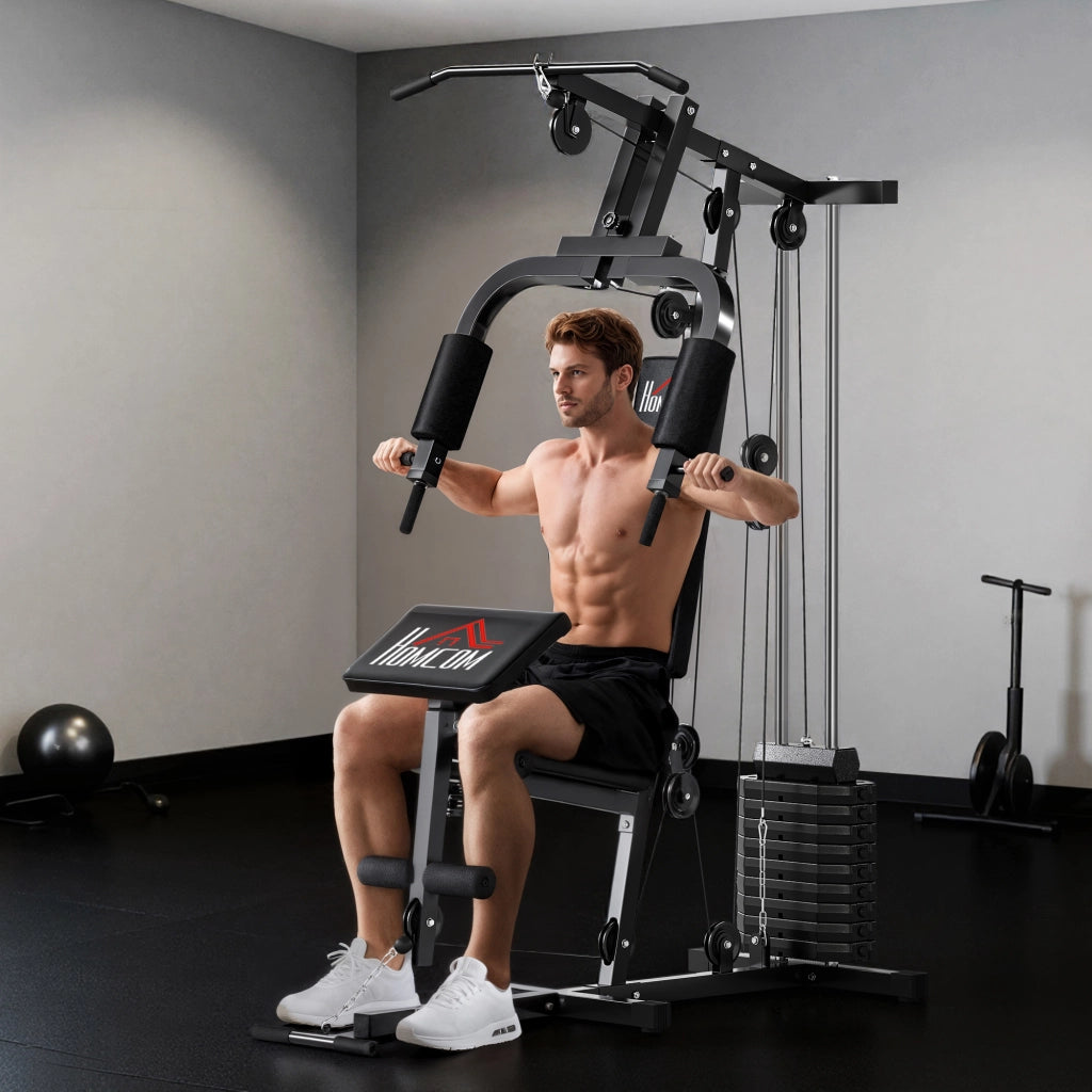 Attrezzatura Palestra Multifunzione con Stack 65 kg ¨C zephmum ¨C Nero