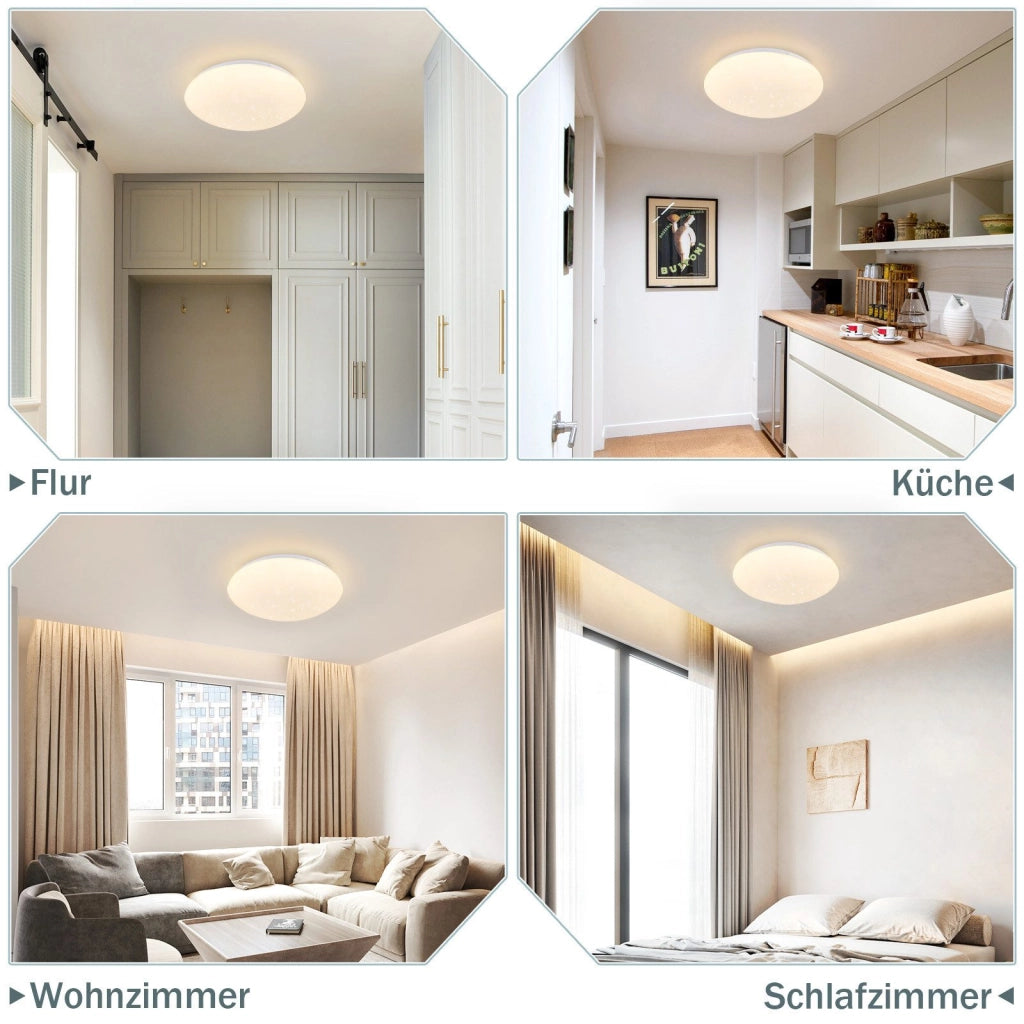 ZMH Lampada da soffitto LED 2 pezzi 5W 3000K bianco caldo per camera cucina corridoio bambino