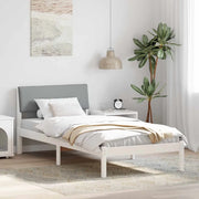 Struttura del Letto Bianco e grigio chiaro 100 x 200 cm
