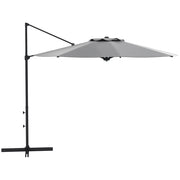 Ombrellone da giardino inclinabile e girevole ¨C zephmum ¨C 3 m, grigio scuro