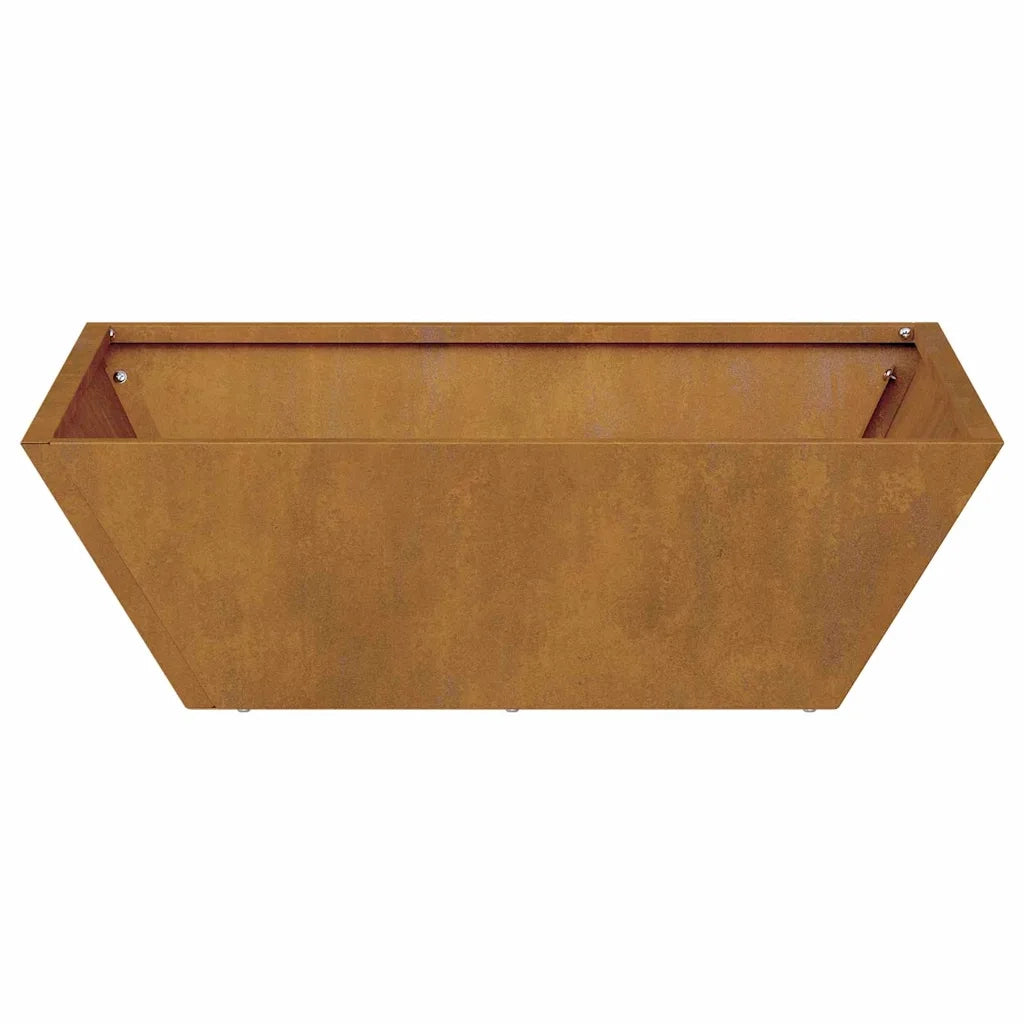 Vaso da giardino-Fioriera Esterno-Contenitore per Piante Ruggine 50 x 50 x 15 cm