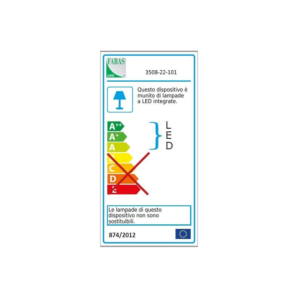 Lampadario a sospensione a led Cordoba bianco 3697-40-102 Fabas Luce