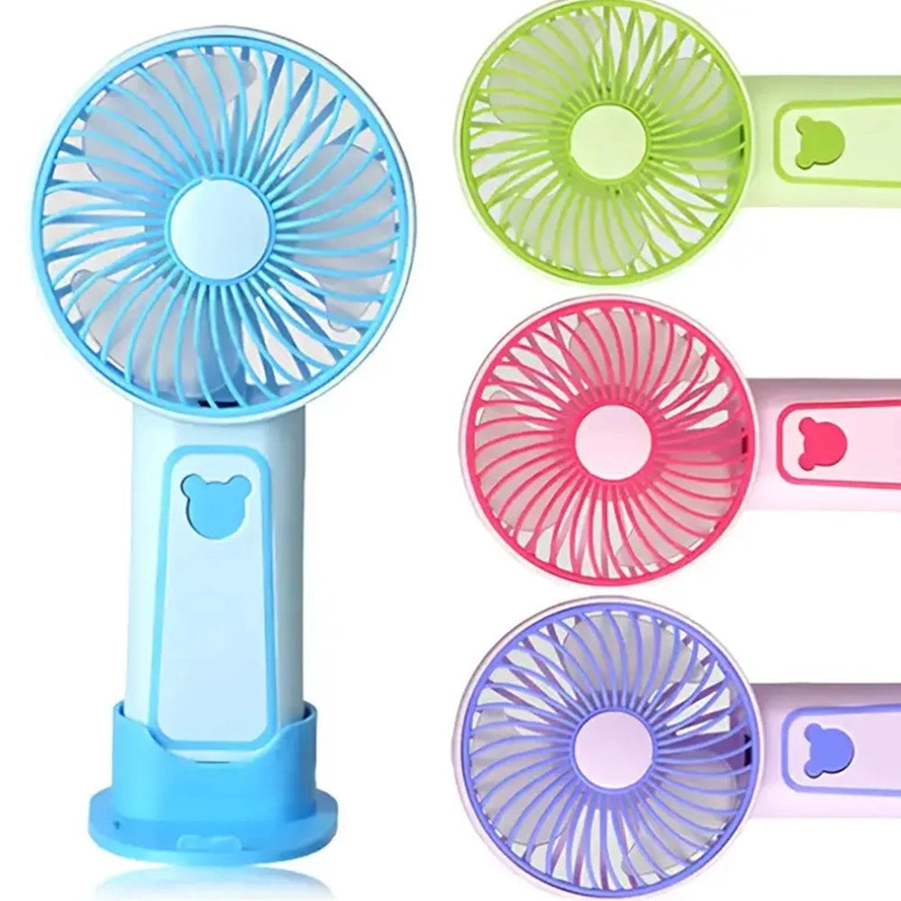 Trade Shop - Ventilatore Portatile Con Supporto Telefono Cellulare A Batteria Ricaricabile Tx-265 -